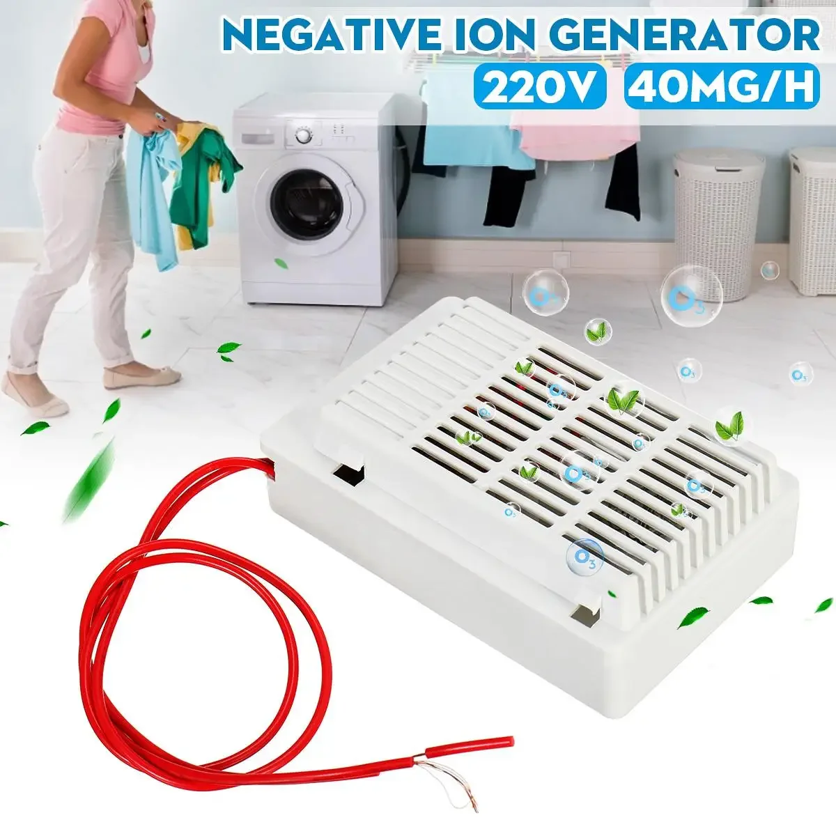 Mini generador de ozono, purificador de aire portátil para el hogar, generador de aniones de iones negativos, ozonizador