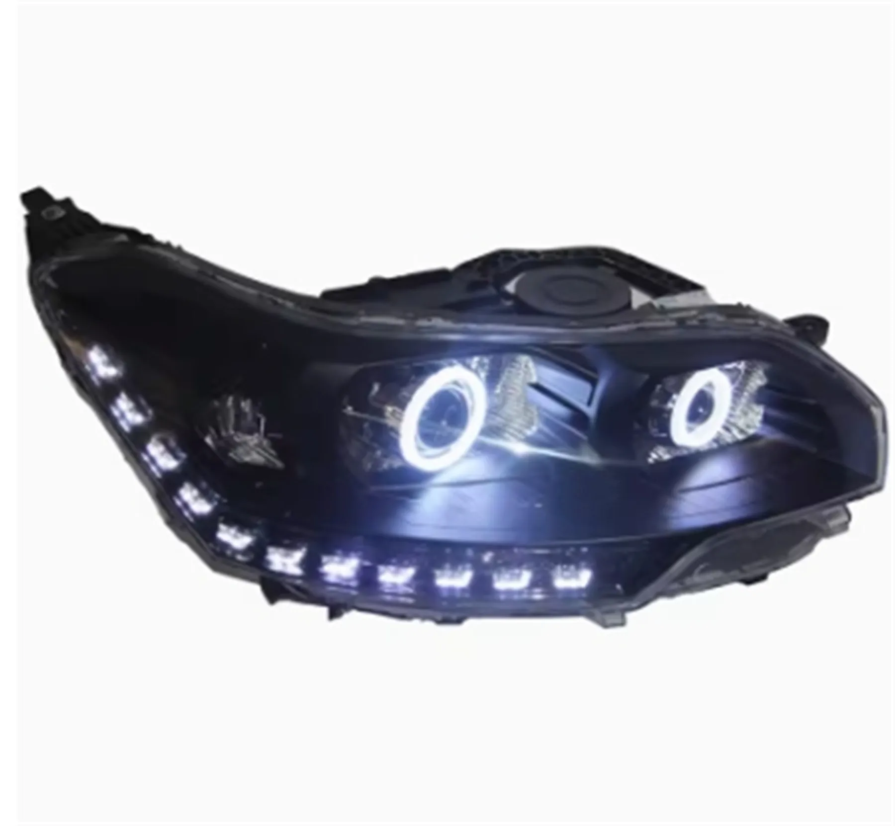 Car Led Headlight for Citroen C5 Daytime Running DRL Angel Eyes headlamp Low High Beam