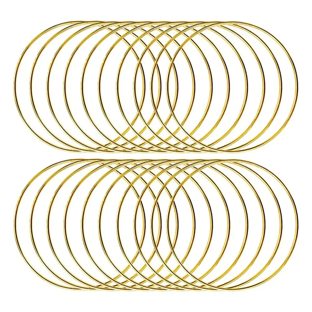 X16A Hot 20pcs 4inch Dream Catcher Rings Metal Crafts Hoops Wreath-Macrame Creations Rings for DIY Crafts