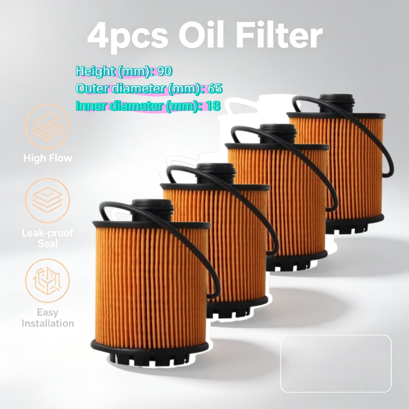 4PCS/ Oil Filter For Dongfeng FORTHING T5/JOYEAR X5/Tank 300 400 500/Isuzu TAGA 1.8T/Haval H6 XY 2.0/WEY Coffee 01 1017105XEN01B