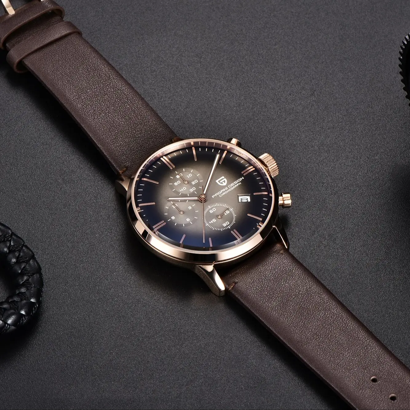 PAGANI DESIGN 2026 New Men's Business Quartz Watch Japan  Movement Case Diameter Calendar Function 30M Water Resistance PD-2720K