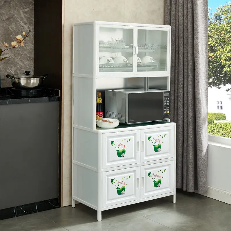 Kitchen storage Moisture-proof household storage Simple aluminum alloy economical kitchen cabinet
