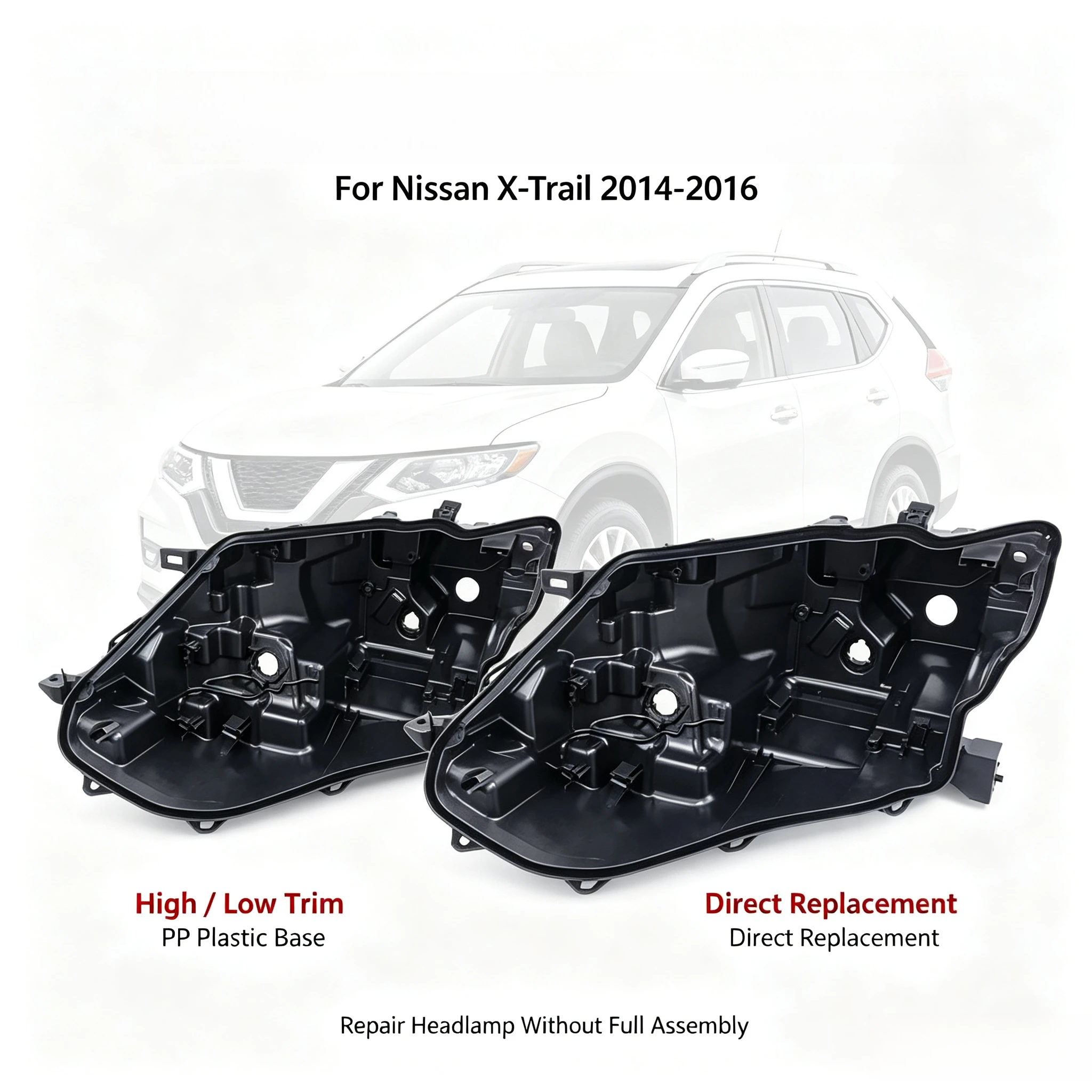 Moggic Headlight Lens Cover Replacement Suitable For Qashqai J11 Model Years 2014 2015 2016 Left Or Right Side Clear