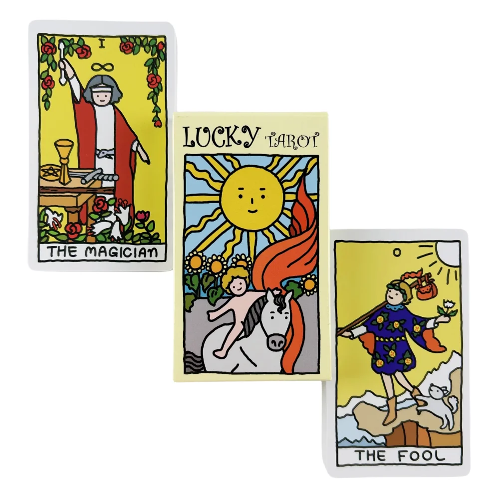 Lucky Tarot Cards Of Rider A 78 Messages Deck Oracle English Visions Divination Edition Borad Playing Games