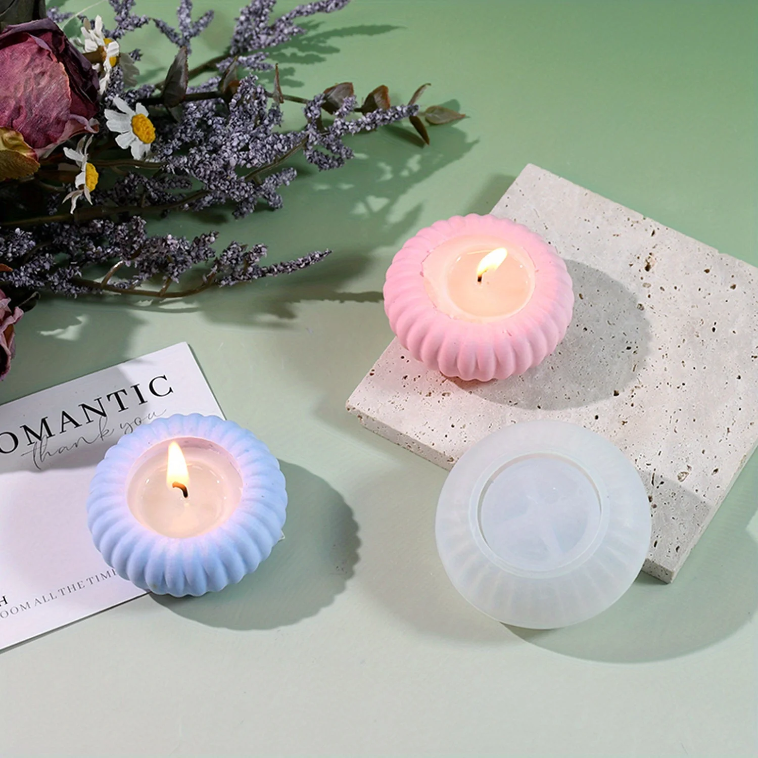 Candle Holder Supplies - Oval Striped Lantern Candle Holder Base
