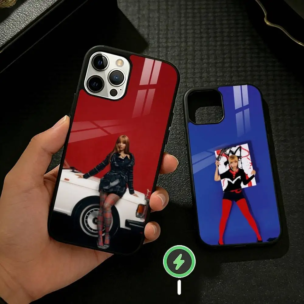 

P-Pink Pantheress Fancy Some More That Phone Case For iPhone 17 16 15 14 13 12 Pro Max Plus for Mirror Wireless Magnetic Cover
