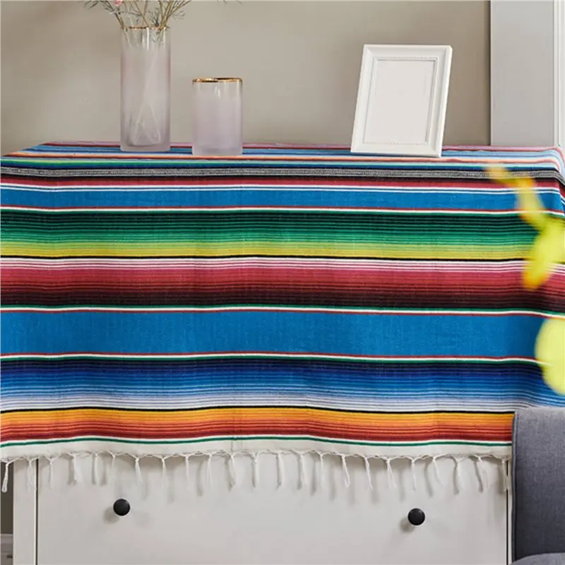 ABUG-6X Mexican Blanket Sarape Picnic Rug Throw Tablecloth Hot Rod For Yoga Party , 120X180cm