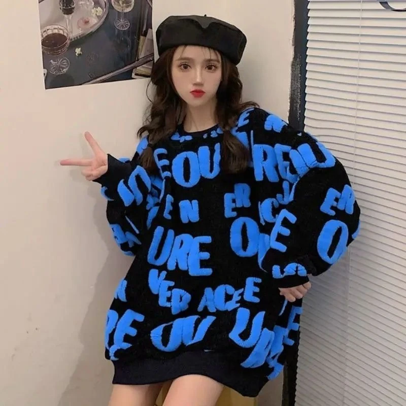 ラウンドネック レディース ニットセーター ベーシックセール 全てが安い ジャンパー エステティックウェア 仕事着 セーター レディース プルオーバー レタープリント