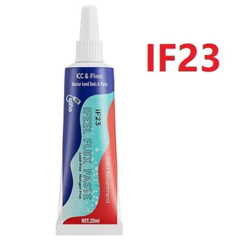 

"Professional iFEEL IF23 Lead-Free Solder Paste, Halogen Free Flux, High Resistance, Anti-Leak Jar, 20ml, GINO Recommended