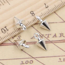 20pcs Charms Cone Shaped Conic Geometric Plumb Plummet 13x7x7mm Tibetan Silver Color Pendants Antique Making DIY Handmade Craft