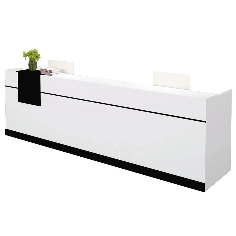 LMM reception desk simple modern checkout page black and white stylish atmosphere reception table