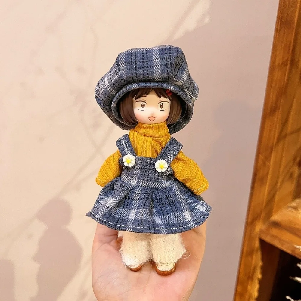 Cappotto in Maglia per Bambole BJD 1/8 1/12, Vestiti per Bambole, Abiti per Bambole con Cappello, Stile Autunnale e Invernale, Set Completo