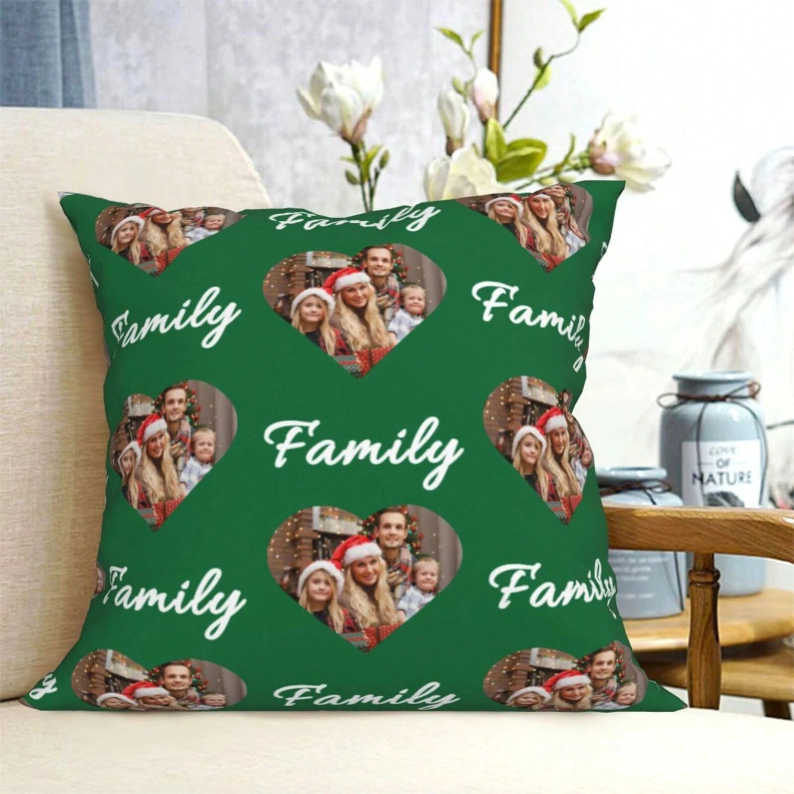 Customizable 1 Pc Pillowcase With photo name reative Funny Photo DIY Pillow Cover. Printed On One Side, Suitable For Family