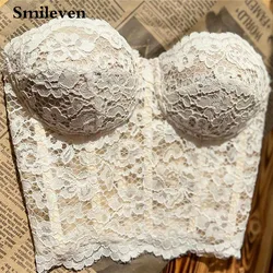 Smileven 3D Lace Champagne Corset Shapewear For Formal Evening Dress Prom Dresses Elegant Lacing Corset Wear For Wedding 2022