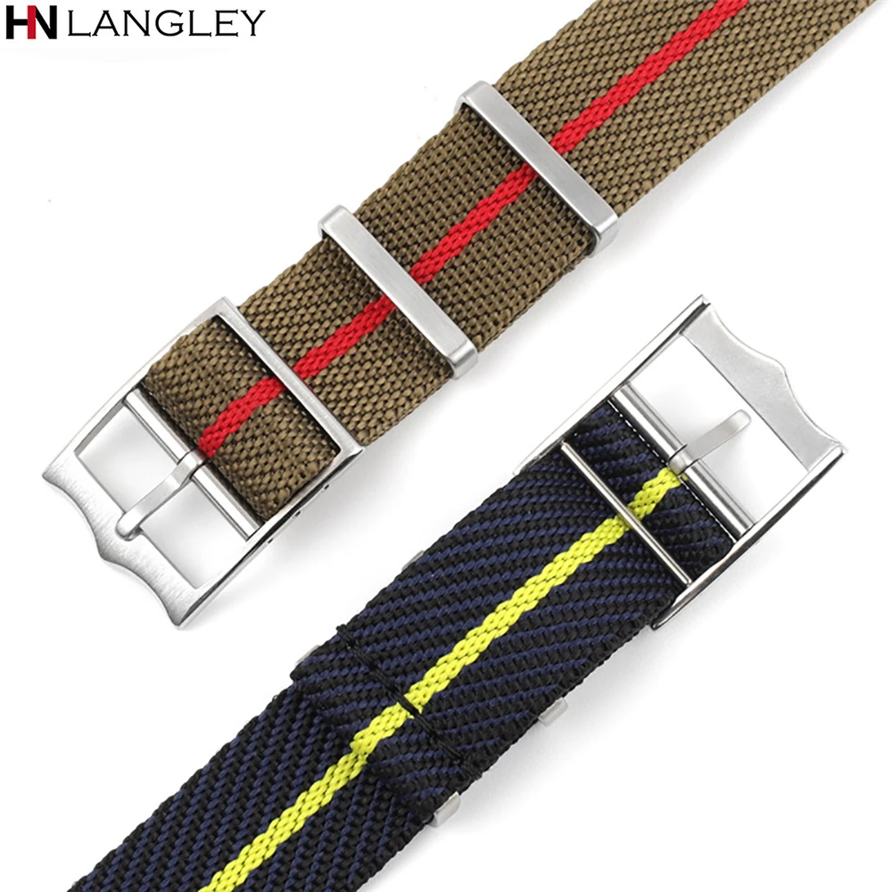 High Density Nylon Watch Strap 20mm 22mm Band for Military for Tudor Amazfit GTS Men Replacement Bracelet Watchband Accessories