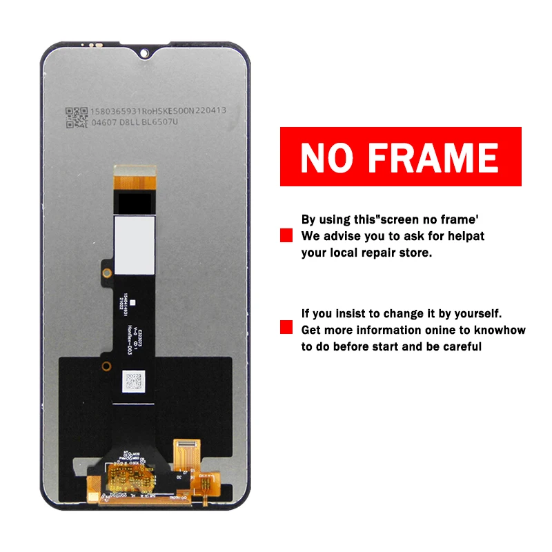 6.5“High Quality For Motorola Moto G20 XT2128-1, XT2128-2 Lcd Touch Screen Digiziter Assembly For MotoG20 Display With Frame