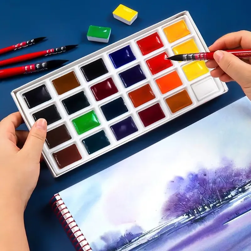White Nights Sonnet Artists Watercolors Paint Set 12/16/24/36 Bright Vivid Colors 2.5 ml In Carton Box Student Art Solid Pigment