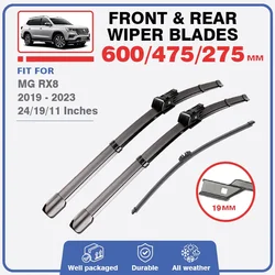 Car Wiper Blades For MG RX8 2019 2020 2021 2022 2023 Saic Roewe Front Rear Windshield Brush Windscreen Window Cutter Accessories