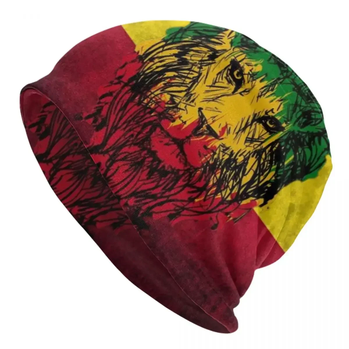 Winter Warm Men Women Knit Hat Unisex Lion Of Judah Rasta Jamaican Reggae Skullies Beanies Caps Rastafarian Art Bonnet Hats