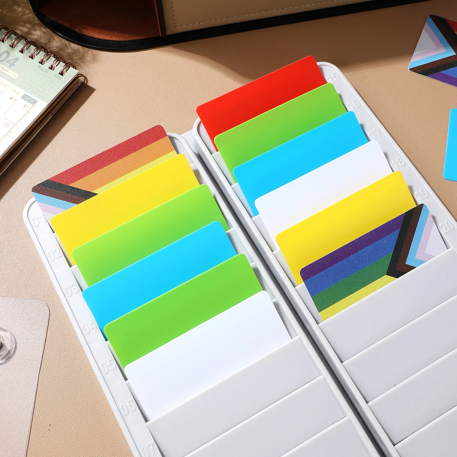 28-slot-plastic-time-cards-holder-wall-mount-for-office-school-exam-attendance-card-rack-vertical-slot-pocket-organizer