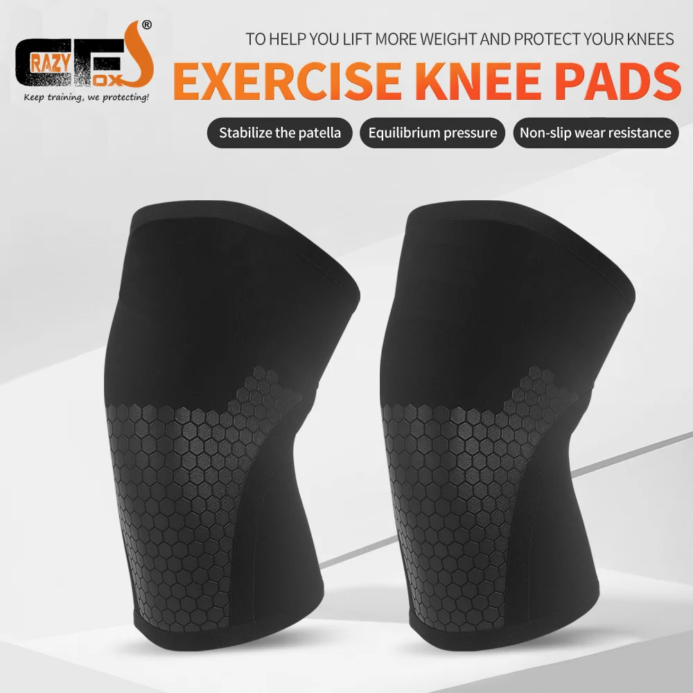 Crazyfox Paquete de 2 rodilleras para el dolor de rodilla, funda de compresión de rodilla para hombres y mujeres, soporte de rodilla para desgarro de menisco, levantamiento de pesas