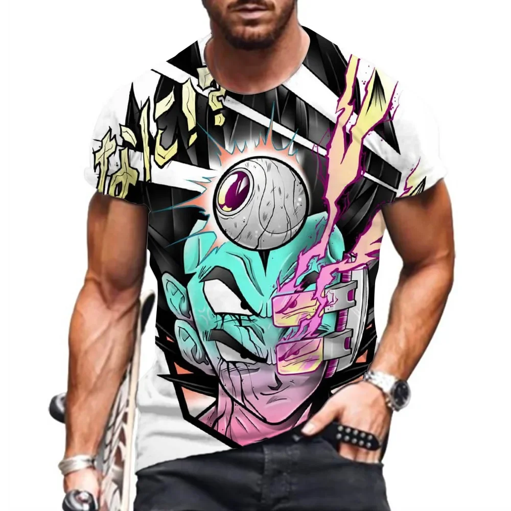 Vegeta Goku Men's T Shirt Dragon Ball Z 110-6XL New O-collar Cool Streetwear Summer Anime GYM Harajuku Y2K Trend Saiyan Clothing