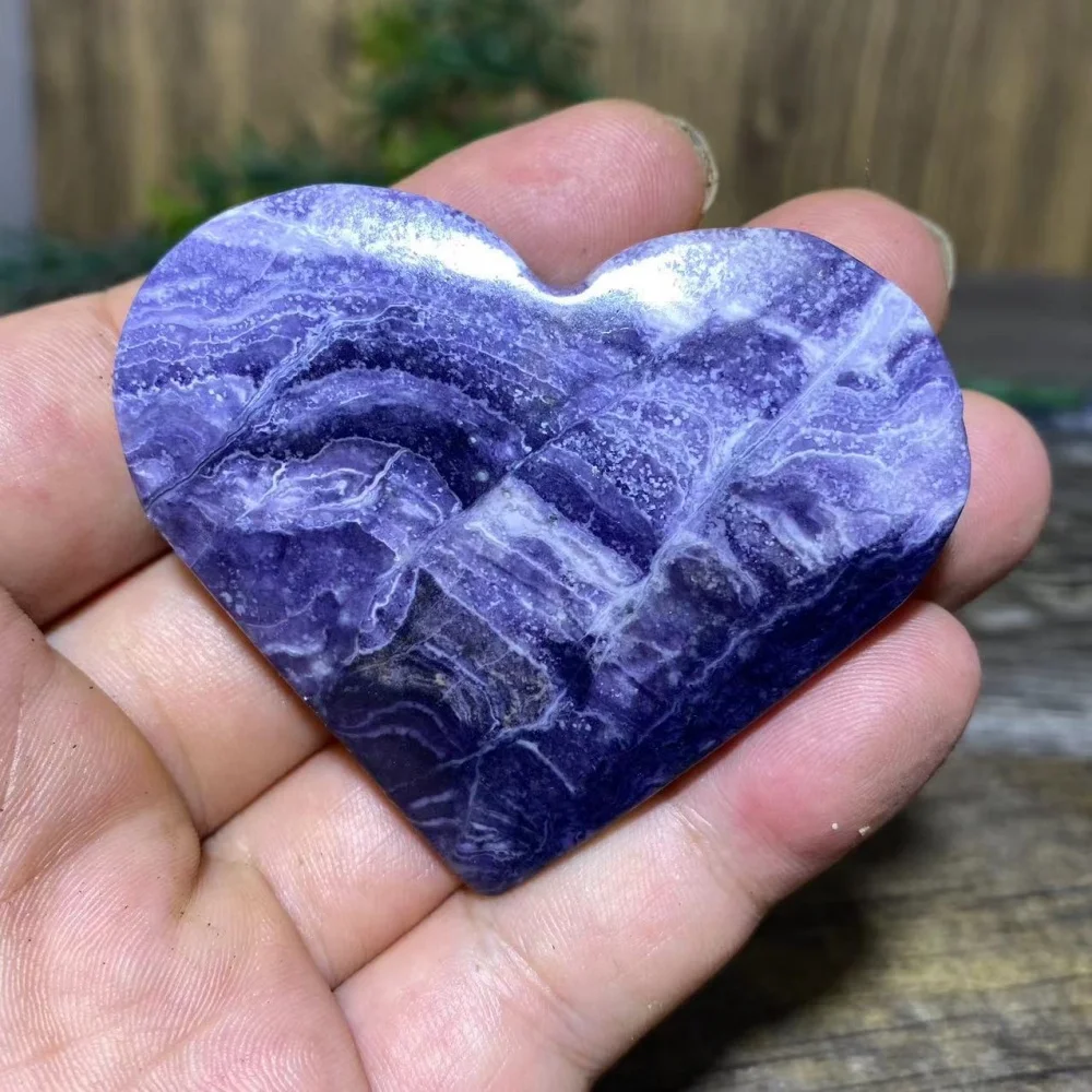 Stone Natural Purple Malachite Crystal Quartz Heart Home Decoration Gifts Energy Reiki Healing Sphere Wicca Meditation