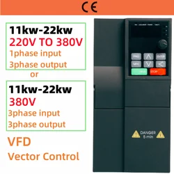 22KW 220V TO 380V Economical VFD Variable Frequency Drive Converter Inverter 11KW 15KW 18.5KW Motor Speed Controller