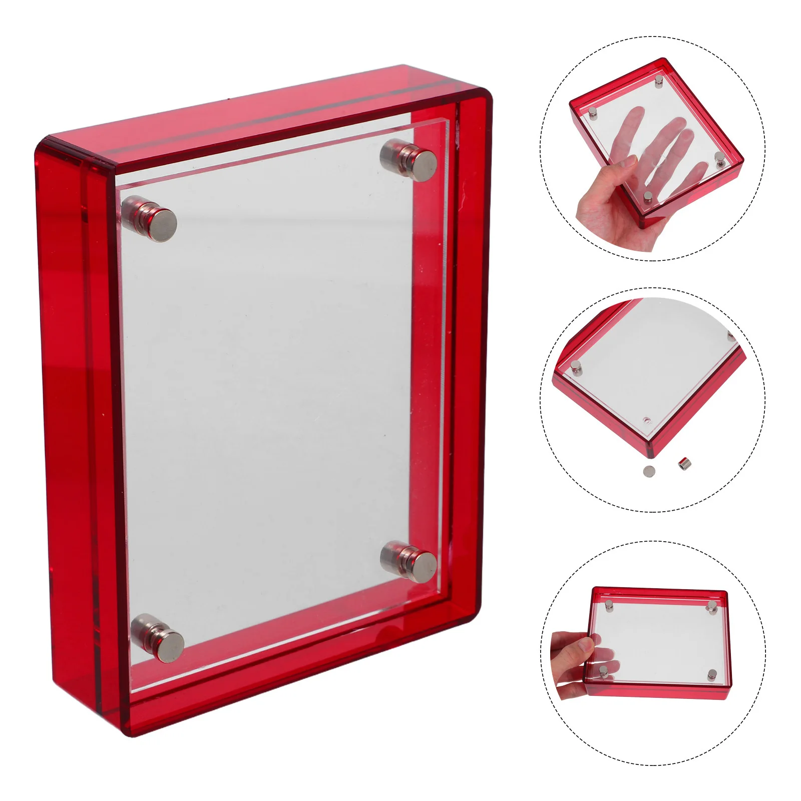 

Acrylic Floating Picture Frame Modern Transparent Photo Frame Display Wall Mounted Poster Home Desk Office Decor Artworks