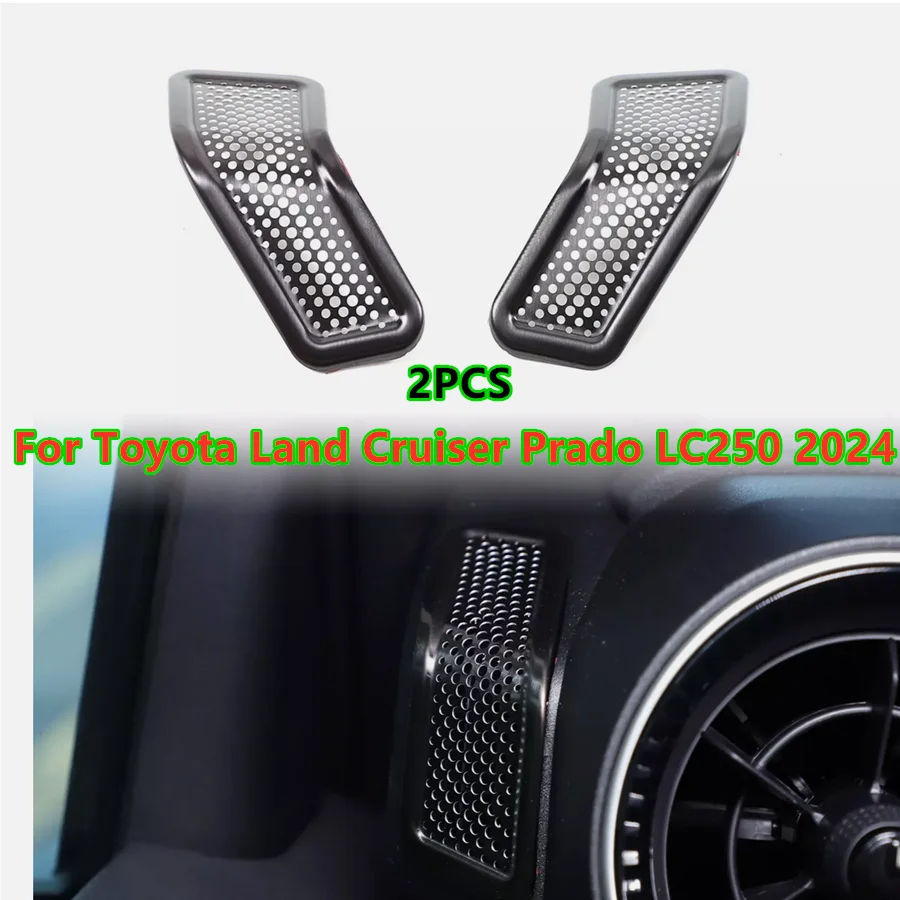 

2 черных вентиляционных отверстия, пылезащитная крышка, декор для Toyota Land Cruiser Prado LC250 2024