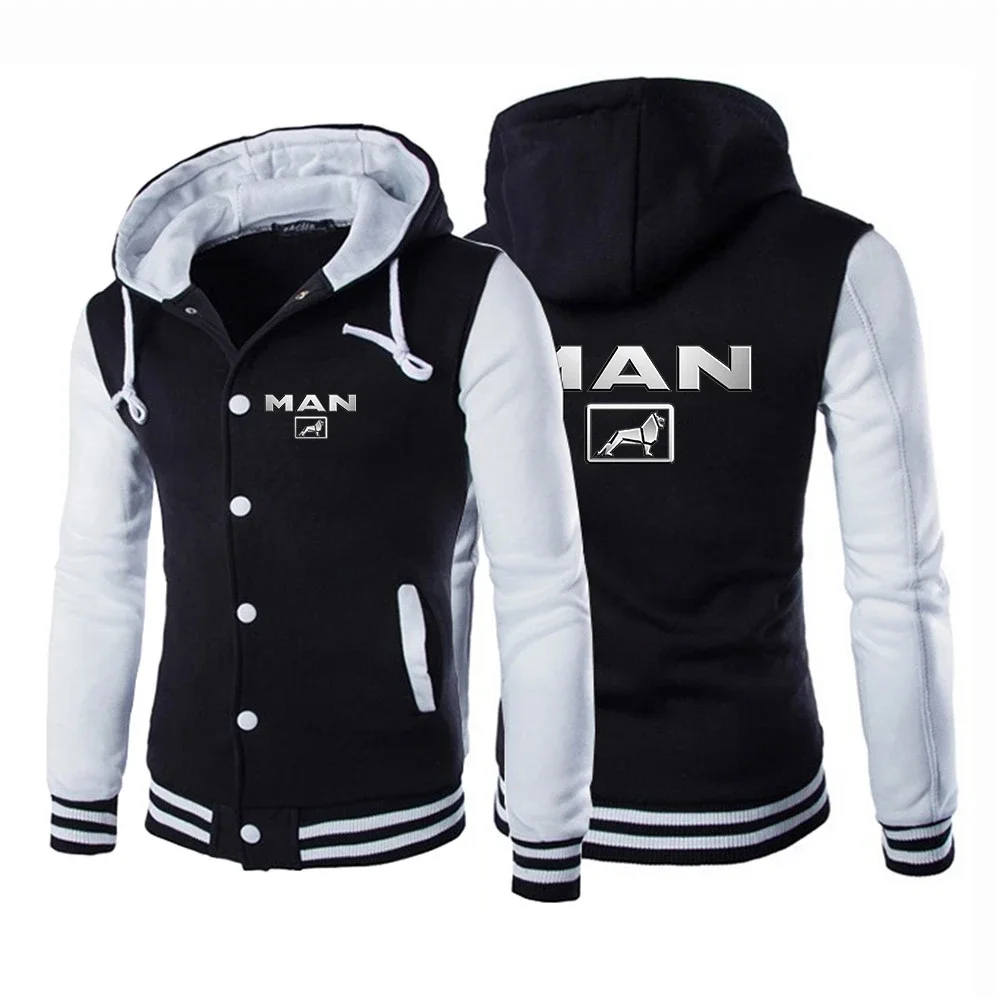 

2024 Truck Man Car Logo Winter Baseball Uniform Embroidered Color Matching Coat Men Jacket Fashion Comfortable Breathable Tops