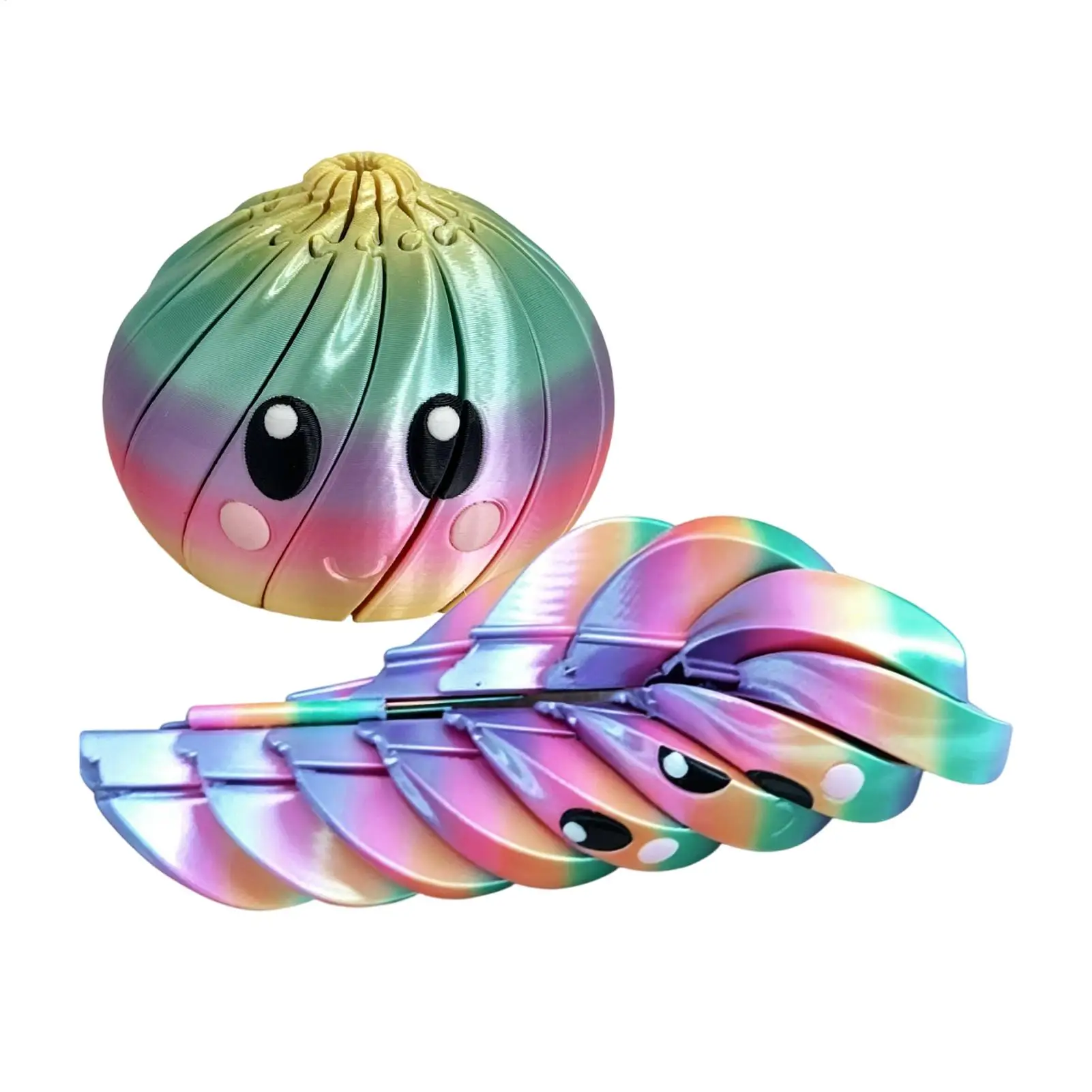 Desktop Ornament Steamed Bun 3D Printed Twisty Dumpling Retractable Toy Spiral Bun Relaxing Toys Christmas Gifts For Kids