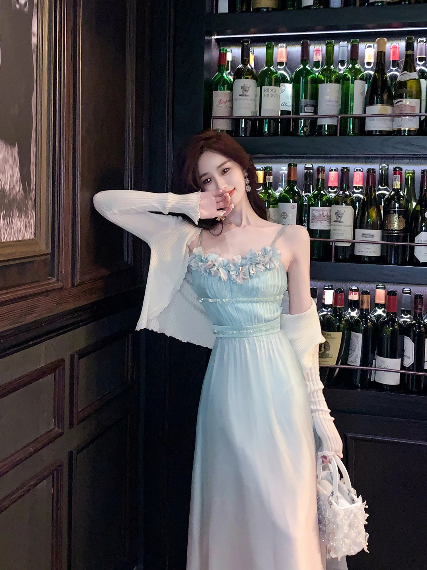 

Комплект из двух предметов Adient Dr Set Faionable Fairy Aosphere Yuxiao Xiang Autumn Collection, ткань полиэстер