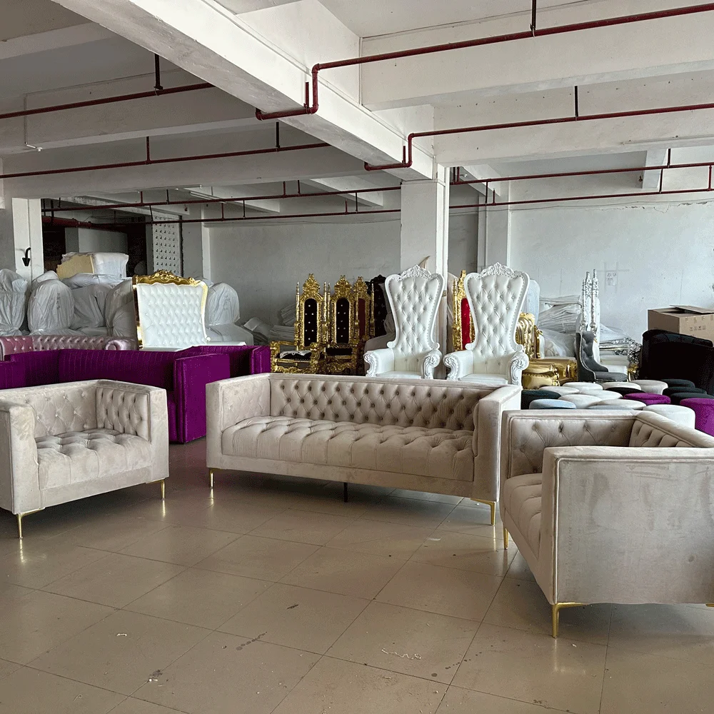 FSDKX Bride and Groom Furniture Set Home Hotel Wedding Event Party Comfortable Relaxing Green Sofa Decoration
