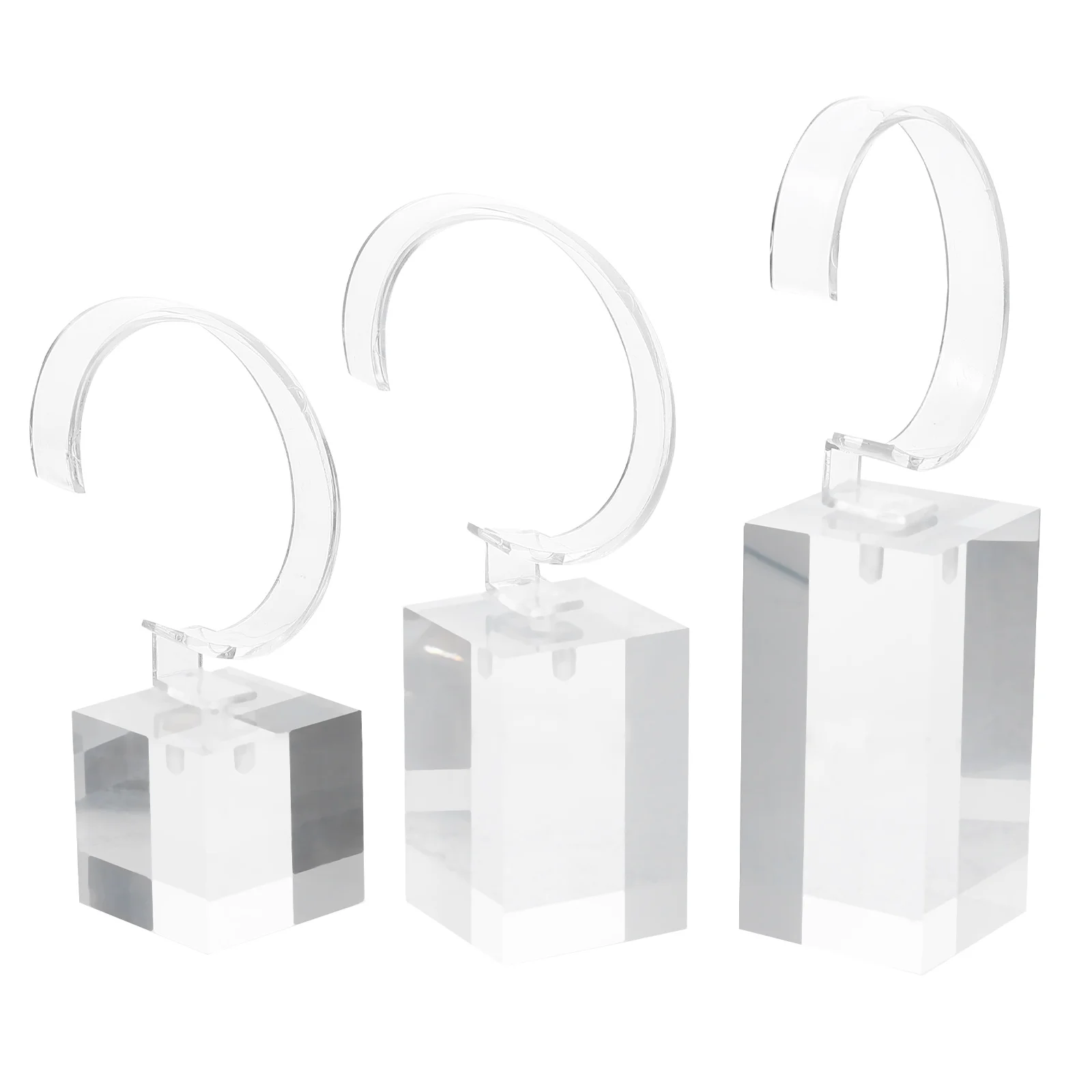 

3 Pcs Watch Display Stand Acrylic Kids Bracelet Holder Multifunction Jewelry Organizer Transparent Store