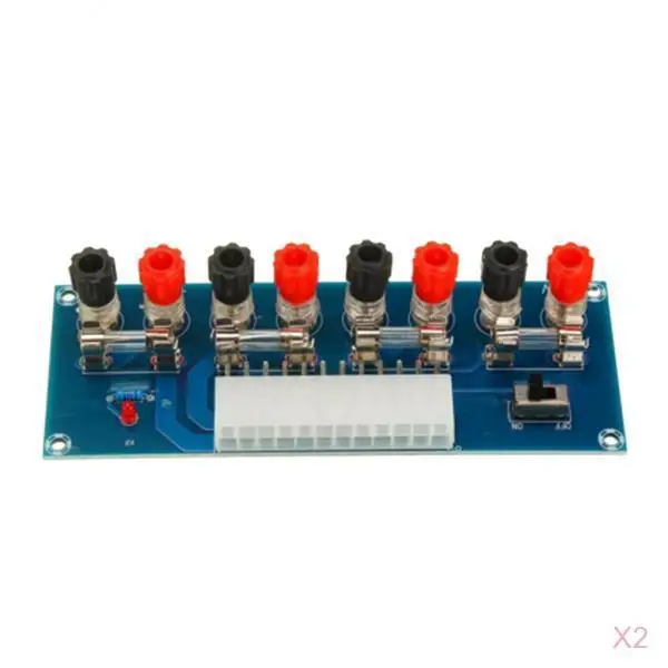PC Power Adapter Board ATX 24 Pin Breakout Module with Four Voltage Rails for Engineering and Testing