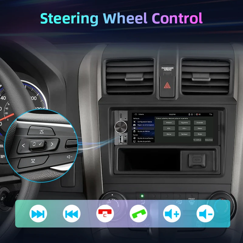 Junsun 1Din IPS 6.26 بوصة لاسلكي Carplay أندرويد السيارات راديو السيارة الوسائط المتعددة فيديو MP5 لاعب شاشة تعمل باللمس ستيريو عالمي