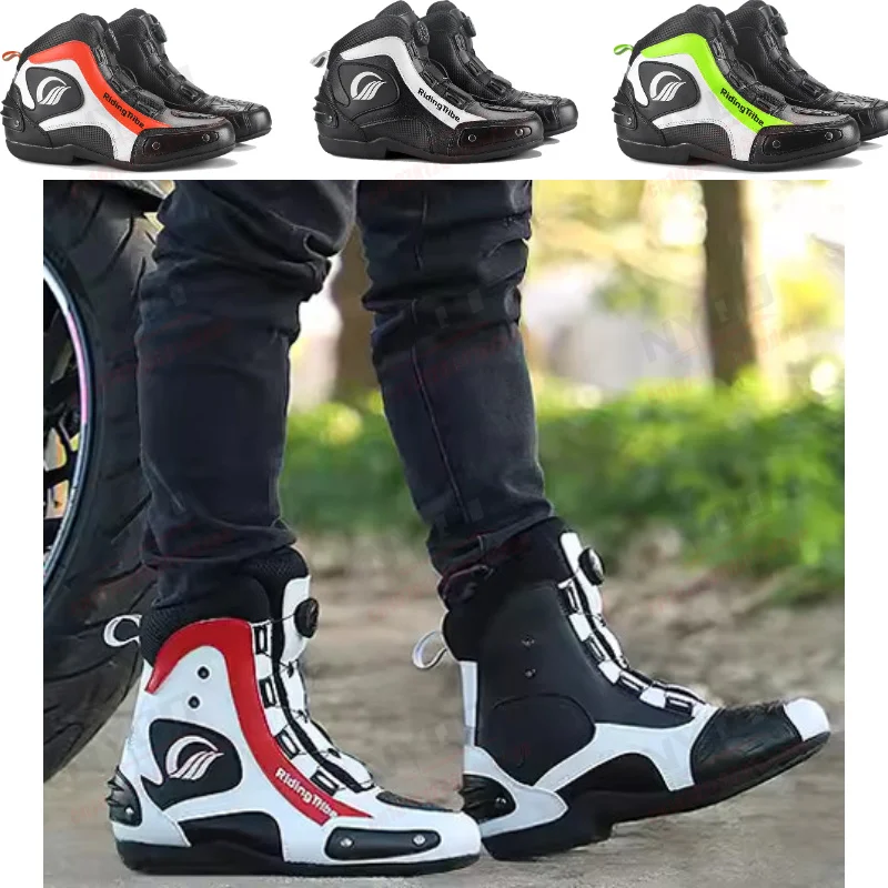 

Riding Tribe Motorcycle Shoes, Waterproof Commuter Boots for Men Women, Off Road Rally Moto Shoes Summer Touring Casual