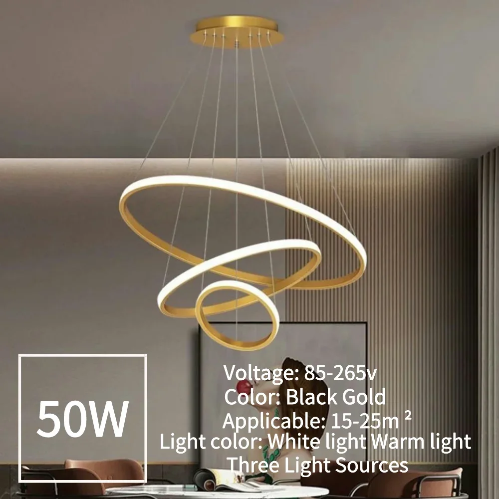 الشمال الفاخرة معلقة ضوء قابل للتعديل قلادة LED الثريا سطوع عالية لغرفة المعيشة غرفة الطعام ديكور غرفة نوم حلية #1