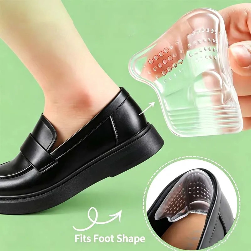 Transparent Heel Pads Protect the Back of the Foot and Reduce Friction with New Shoes, Providing a Snug Fit and Cushioning for Comfort, Suitable for Daily Use