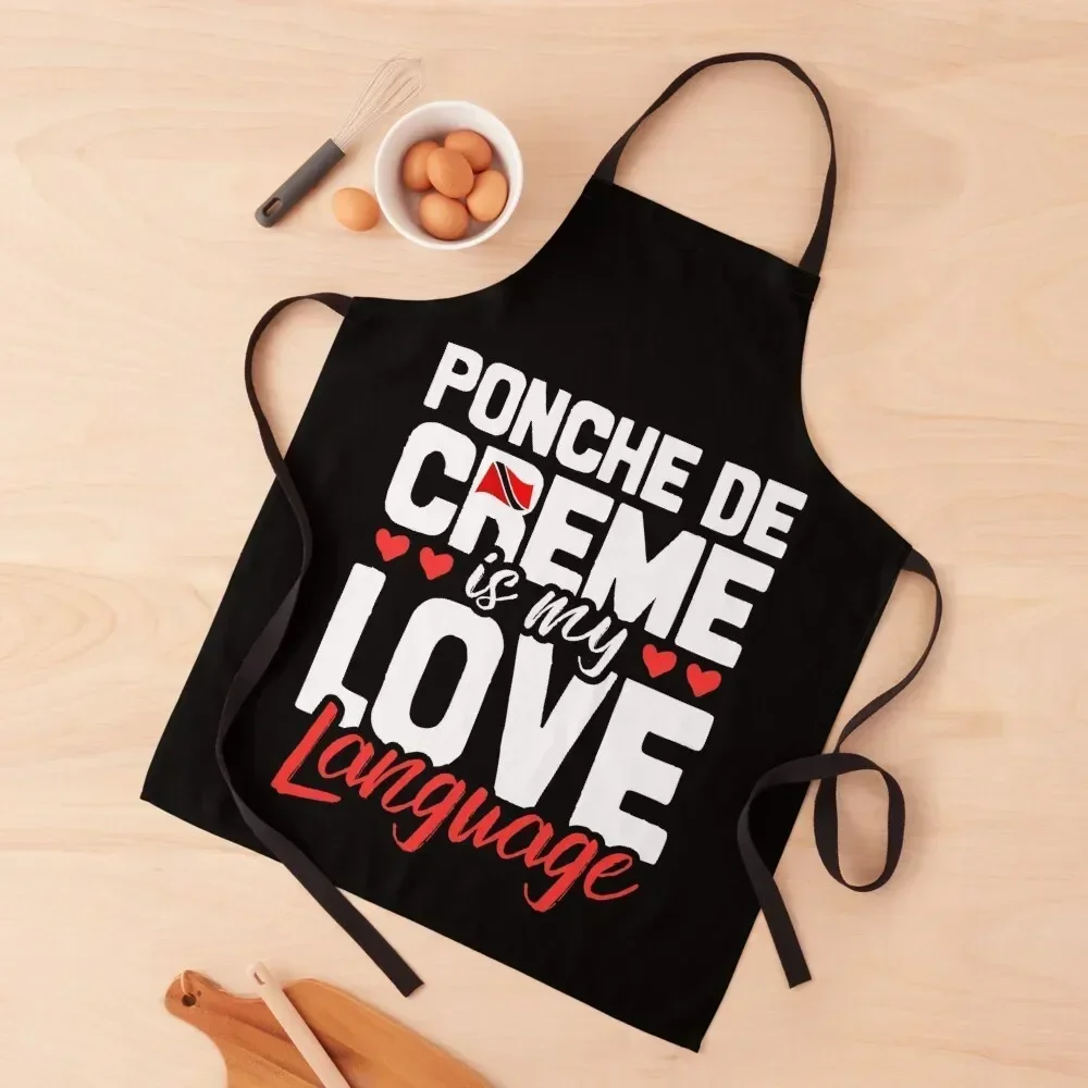 

My Love Language Is Ponche De Creme Apron painting Barber Apron