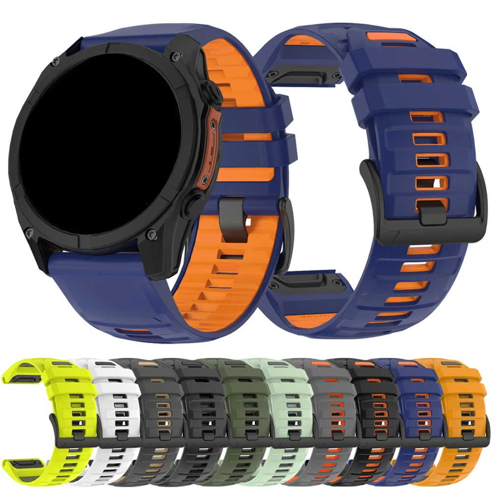 Schnellverschluss-Silikonarmband 22/26MM Sport für Garmin Fenix 8 Pro 47 51mm E 7X 7 6X 6 Epix Pro Gen 2 Smartwatch Forerunner 955 965 970