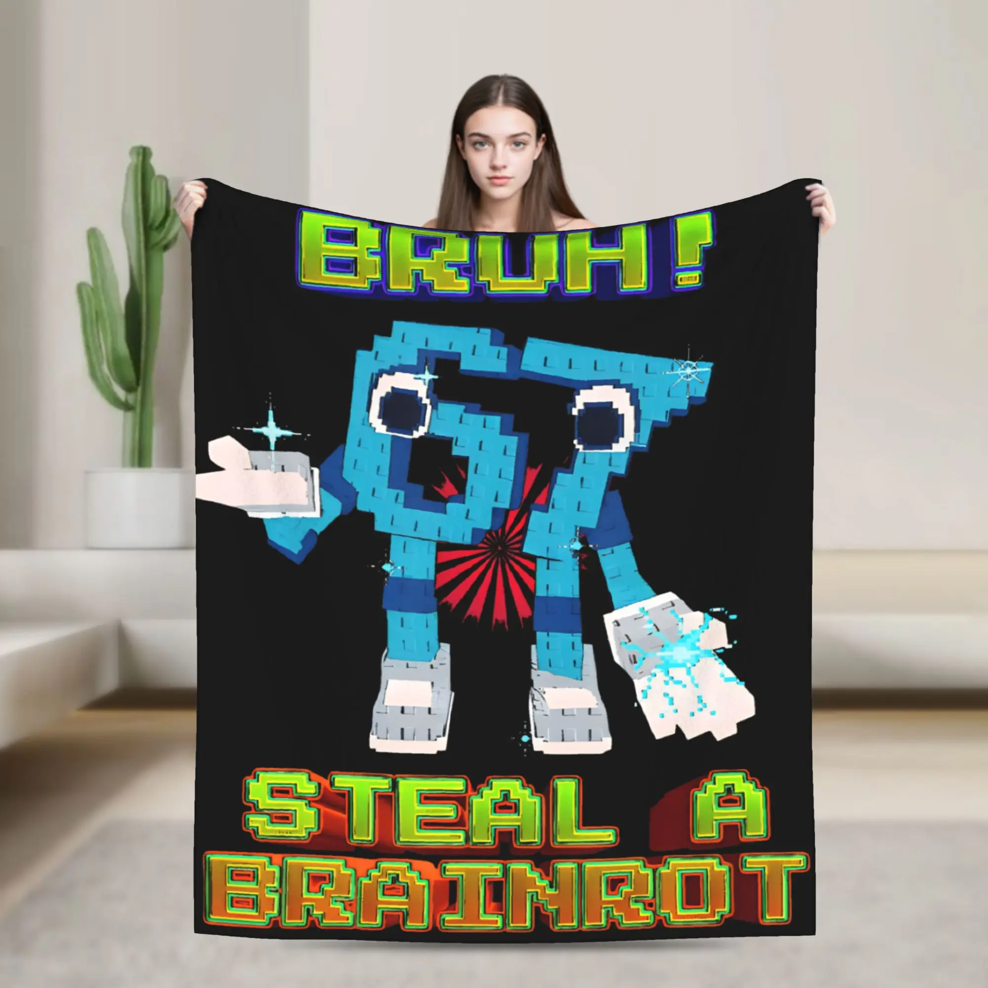 

Bruh 67 Six Seven 6-7 Funny Brainrot Meme Blanket Warm Cozy Fluffy Throw Blankets for Sofa 50x60 Inch Multi-size Bedspread