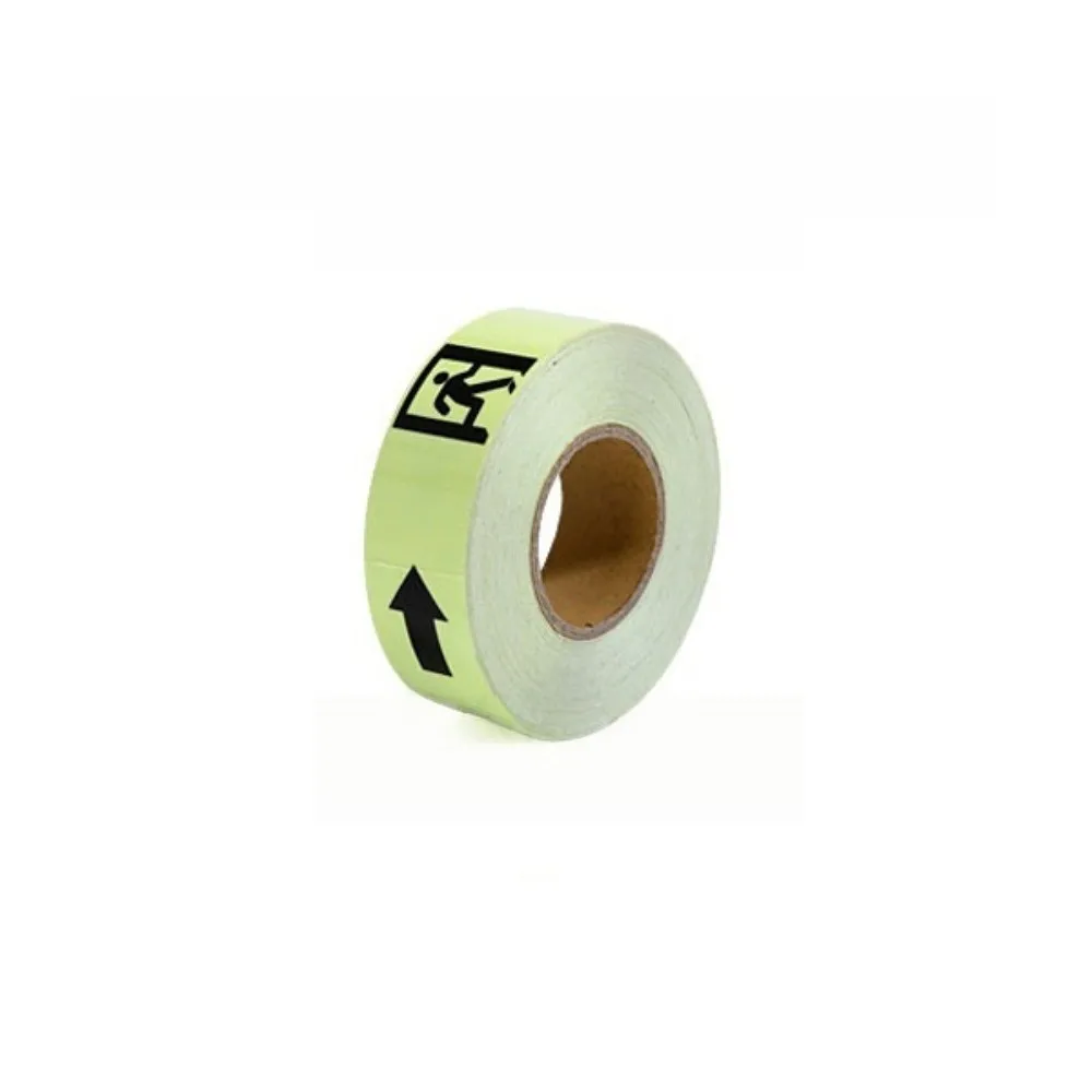 5M Length Emergency Exit Luminous Tape Glow ln The Dark Waterproof Anti-Slip Floor Marker Safety Exit Marker Sign Arrow Design