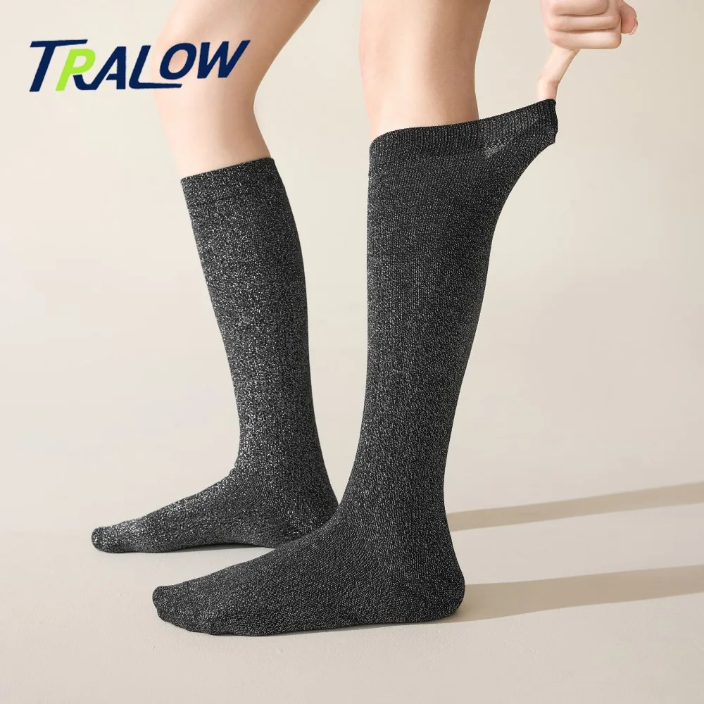 جورب أنبوبي لامع جديد من TRALOW يسمح بمرور الهواء ومريح ومناسب للفساتين والهالوين وأنشطة الحفلات التنكرية لعيد الميلاد #1