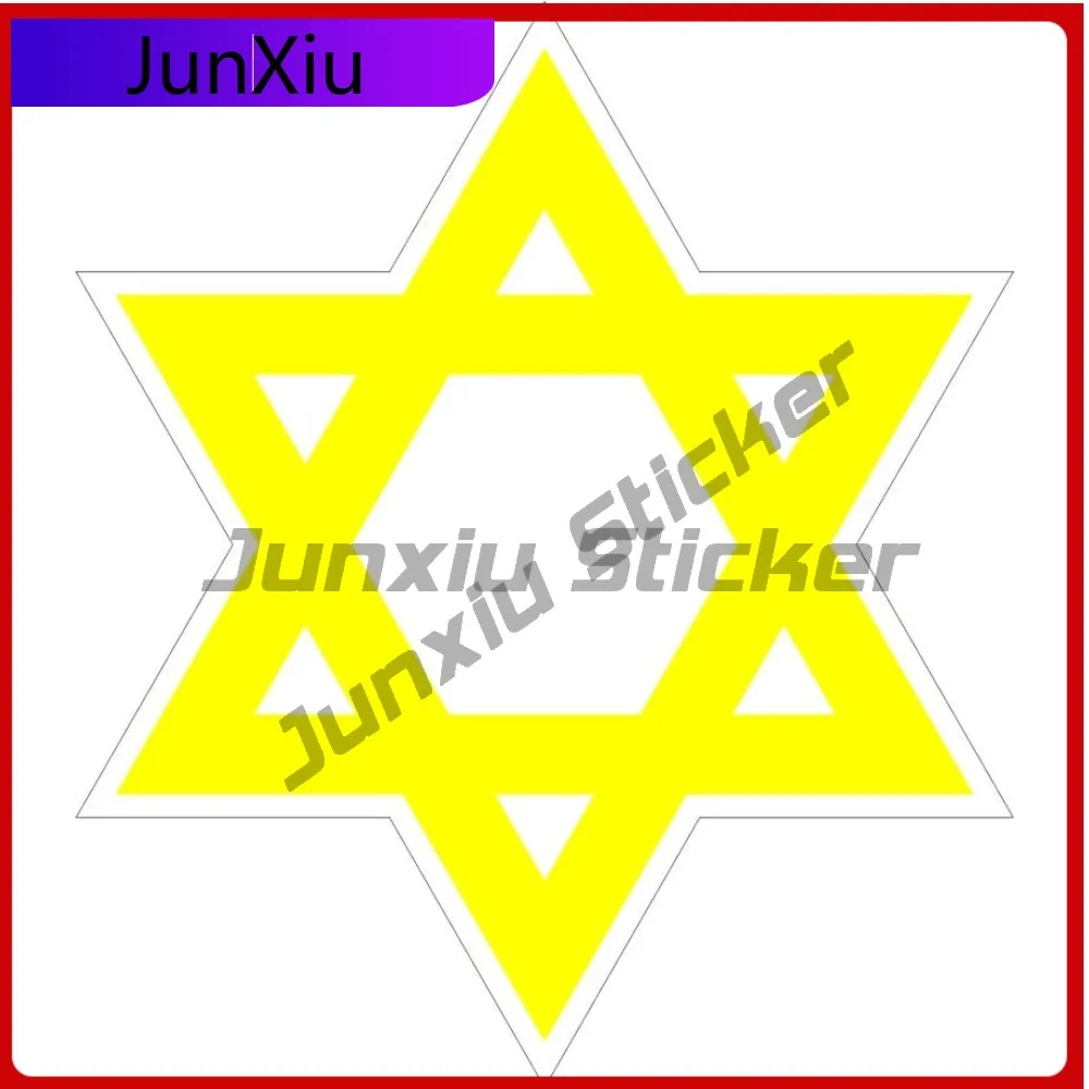 

David Star White and Yellow Funny Wall Window Anti UV Car Styling Vinyl Decal For Car Truck SUV Window Bumper Laptop