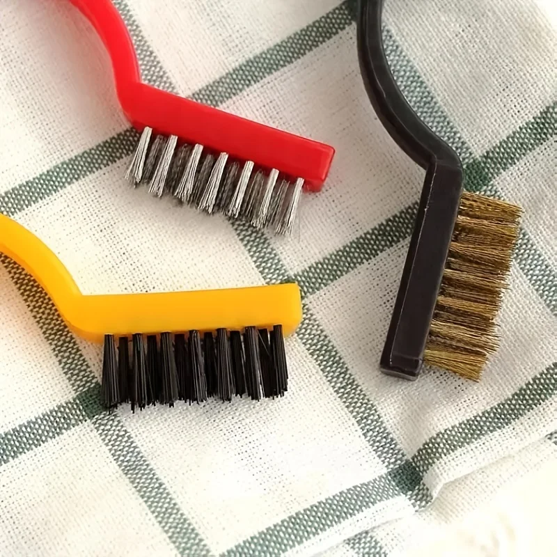 3pcs/gas stove cleaning brush stove range hood cleaning brush household kitchen dead corner decontamination wire brush
