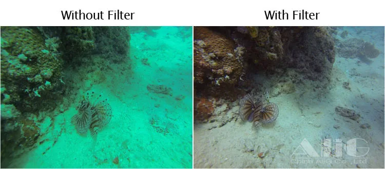 Mini acessórios de filmadora para Hero 4 Hero 3+ Polarizador cor vermelha filtro de lente de mergulho subaquático @