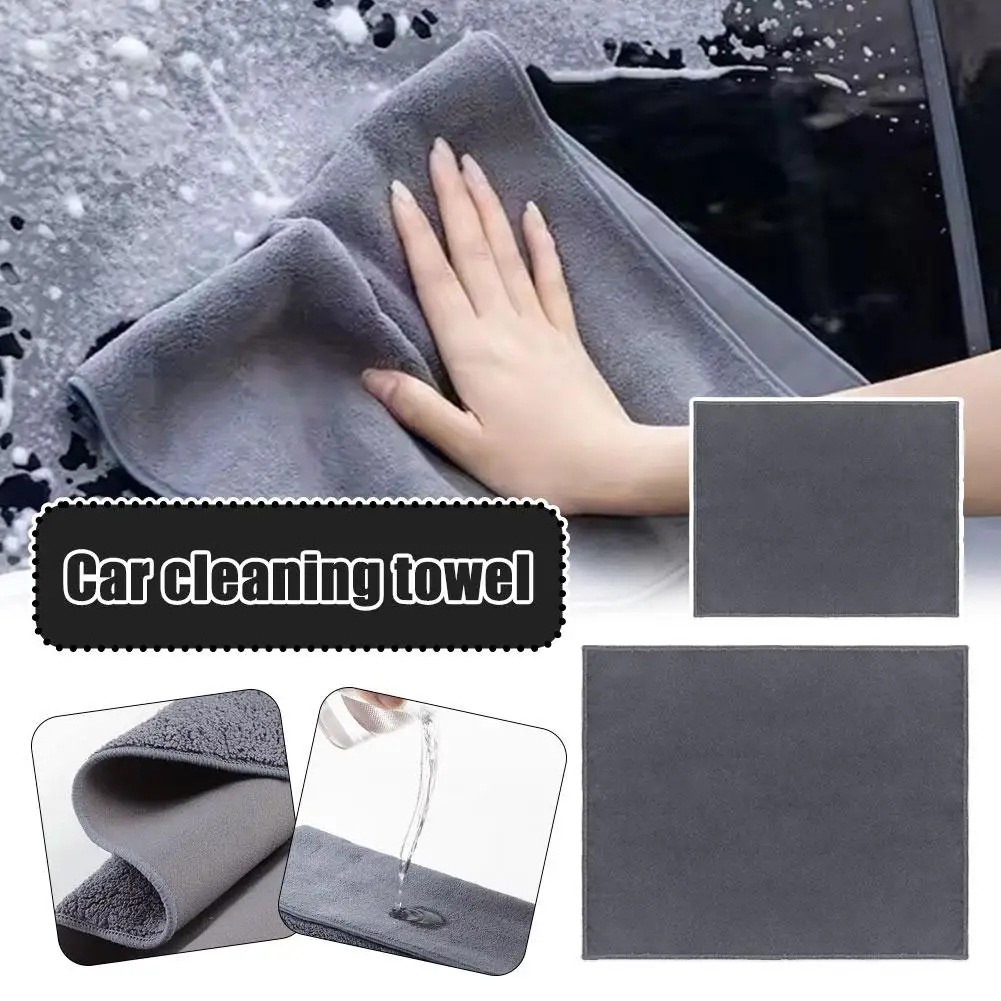 

Замшевая бархатная автомобильная салфетка без следов, полотенце для чистки автомобиля, двусторонняя впитывающая салфетка для чистки стекла для Tesla D7F5