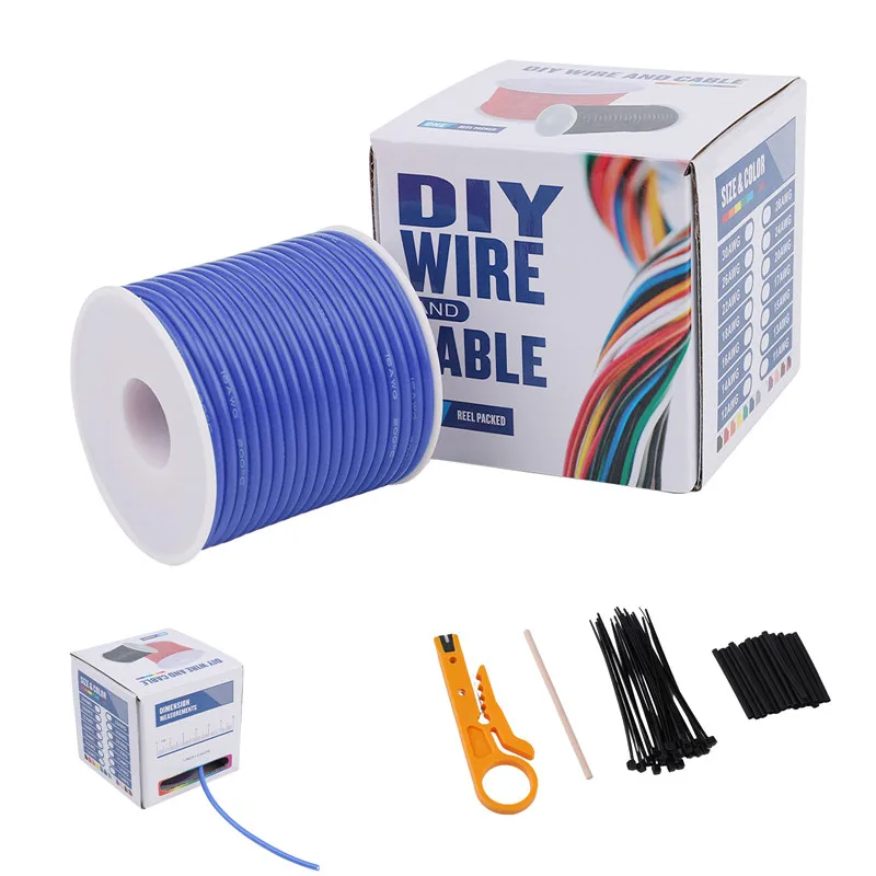 Ultra Soft Silicone Wire High Temperature Flexible Copper 28 26 24 22 20 18 16 15 14 13 12 AWG High quality heat-resistant wires